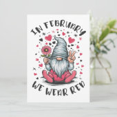In februari dragen we rood voor hartgezondheidsbew kaart (Staand voorkant)