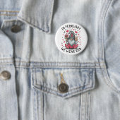 In februari dragen we rood voor hartgezondheidsbew ronde button 5,7 cm (In situ)