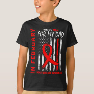 In Februari dragen we rood voor papa hartziekte be T-shirt