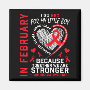 In februari ga ik rood kleine jongen zoon hartziek magneet