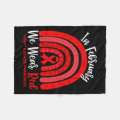 In februari gaan we met een rode lintje hartziekte fleece deken (Voorkant (Horizontaal))