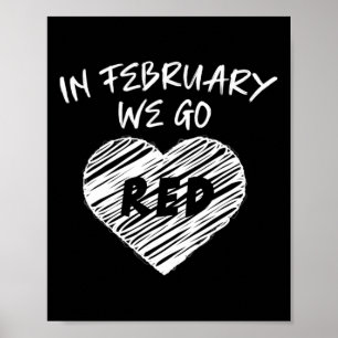 In februari gaan we naar Red Heart Disease Awarene Poster