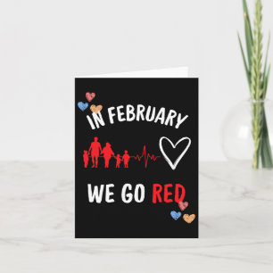 In februari gaan we naar Red Hearth Health Month Kaart