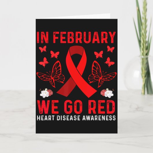 In Februari Gaan We Naar Rood Hartziekte Bewust Kaart (Voorkant)