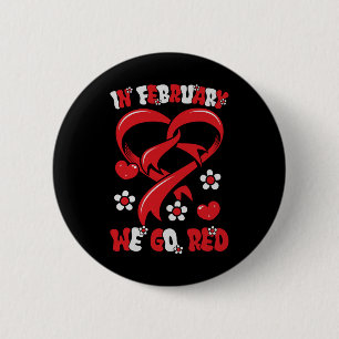 In februari gaan we op de hoogte van de Red Americ Ronde Button 5,7 Cm