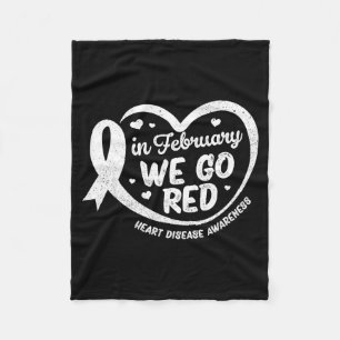 In februari gaan we rood hartziekte bewustzijn man fleece deken