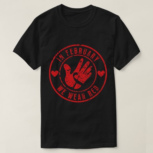 In februari hebben we Red 8 Draag T-shirt (Design voorkant)