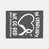 In February We Go Red Heart Disease Awareness Mont Fleece Deken (Voorkant (Horizontaal))