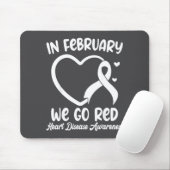 In February We Go Red Heart Disease Awareness Mont Muismat (Met muis)