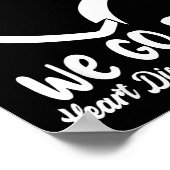 In February We Go Red Heart Disease Awareness Mont Poster (Hoek)