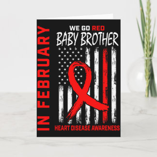 In February We Wear Red Brother Heart Disease Awar Kaart