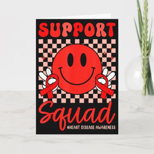 In February We Wear Red Chd Awareness Heart Diseas Kaart (Voorkant)