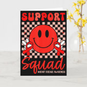 In February We Wear Red Chd Awareness Heart Diseas Kaart (Gele Bloem)