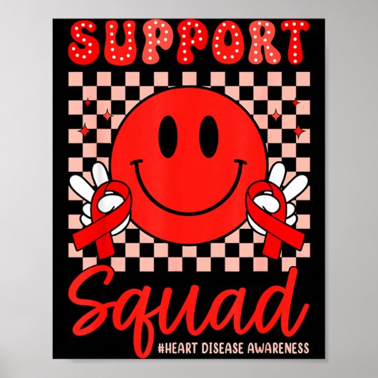 In February We Wear Red Chd Awareness Heart Diseas Poster (Voorkant)