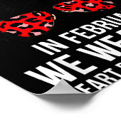 In February We Wear Red Chd Heart Disease Awarenes Poster (Hoek)