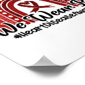In February We Wear Red Heart Disease Awareness Poster (Hoek)