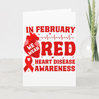 In February We Wear Red Heart Disease Awareness Re Kaart