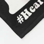 In February We Wear Red Heart Disease Awareness Wa Fleece Deken (Hoek)