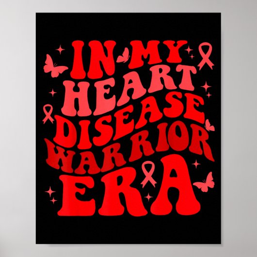 In February We Wear Red Heart Disease Awareness Wa Poster (Voorkant)