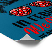 In February We Wear Red Messy Bun - Heart Disease  Poster (Hoek)