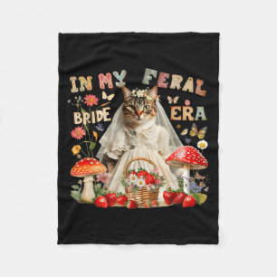 in Feral Bride-tijdperk Kat Huwelijk Bachelorette- Fleece Deken