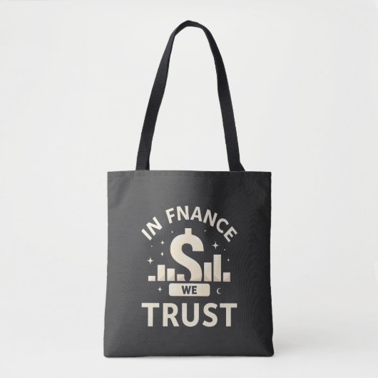 In Finance vertrouwen we Tote Bag (Voorkant)