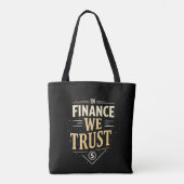 In Finance vertrouwen we Tote Bag (Achterkant)