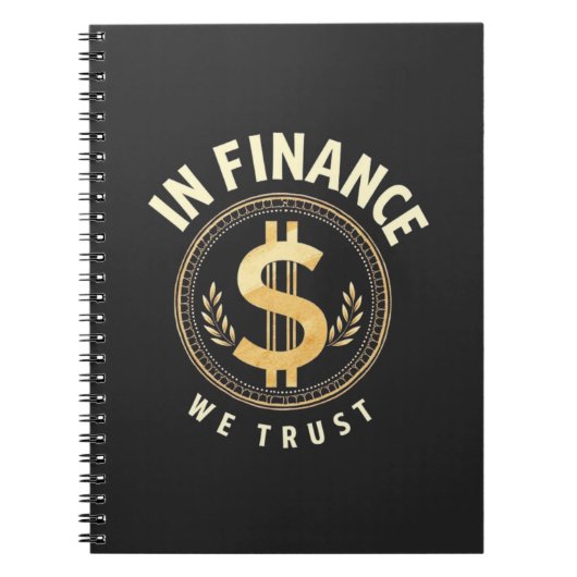 In Finance We Trust Embleem Notitieboek (Voorkant)