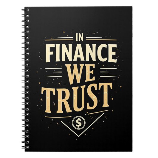 In Finance We Trust  Notitieboek (Voorkant)