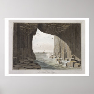 In Fingal's Cave, Staffa, van 'Een reis rond Gr' Poster
