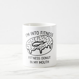 In Fitness Fit Donut in mijn mond Koffiemok
