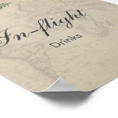 In Flight Dranken Reis thema Bruidsmeisjes Borrel  Poster (Hoek)