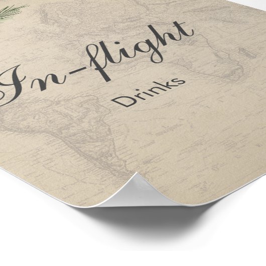 In Flight Dranken Reis thema Bruidsmeisjes Borrel  Poster (Hoek)