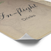 In Flight Dranken Reis thema Bruidsmeisjesfeest  Poster (Hoek)