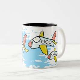 In Flight Tweekleurige Koffiemok