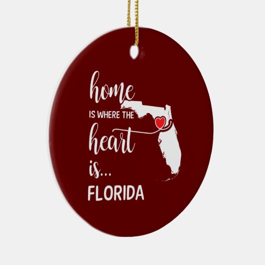 In Florida thuis is het hart gepersonaliseerd Keramisch Ornament (Rechts)