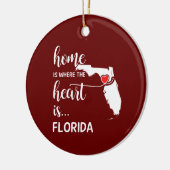 In Florida thuis is het hart gepersonaliseerd Keramisch Ornament (Links)