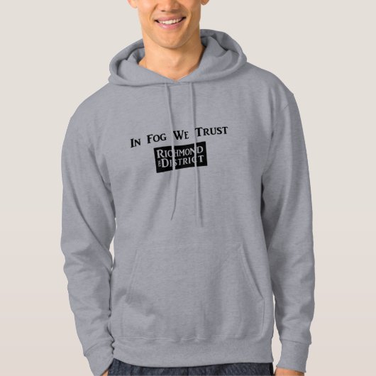 "In Fog We Trust" - Mannen overhemd Hoodie (Voorkant)