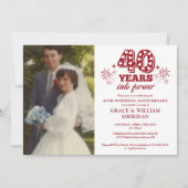 In Forever 40th Wedding Jubileum Foto Kaart (Voorkant)