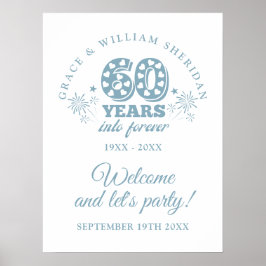 In Forever 60th Wedding Jubileum Welkomstbord Poster