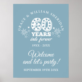 In Forever 60th Wedding Jubileum Welkomstbord Poster