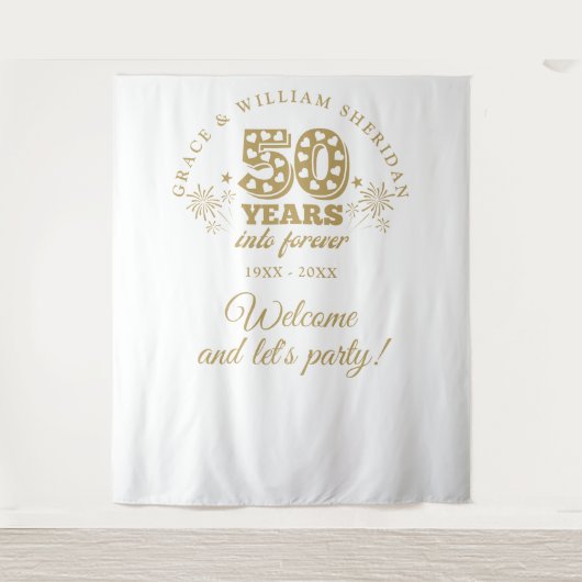 In Forever Gold 50e Jubileum foto prop Wandkleed (Voorkant)
