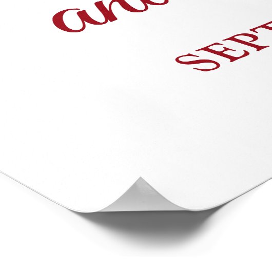 In Forever Ruby 40th Jubileum Welkom Teken Poster (Hoek)