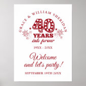 In Forever Ruby 40th Jubileum Welkom Teken Poster (Voorkant)