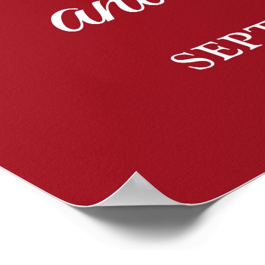 In Forever Ruby 40th Jubileum Welkom Teken Poster (Hoek)