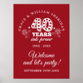 In Forever Ruby 40th Jubileum Welkom Teken Poster (Voorkant)