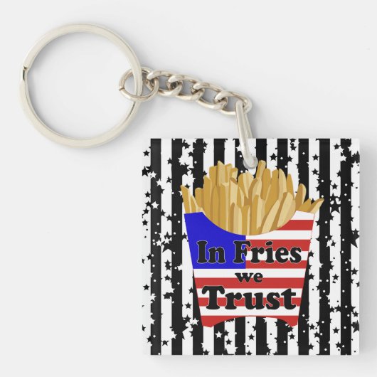 In Fries We Trust Kussen Sleutelhanger (voorkant)