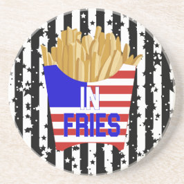In Fries We Trust Kussen  Zandsteen Onderzetter