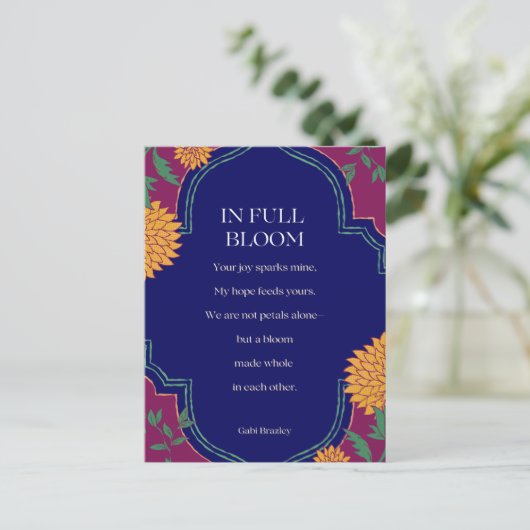 In Full Bloom Briefkaart (Staand voorkant)