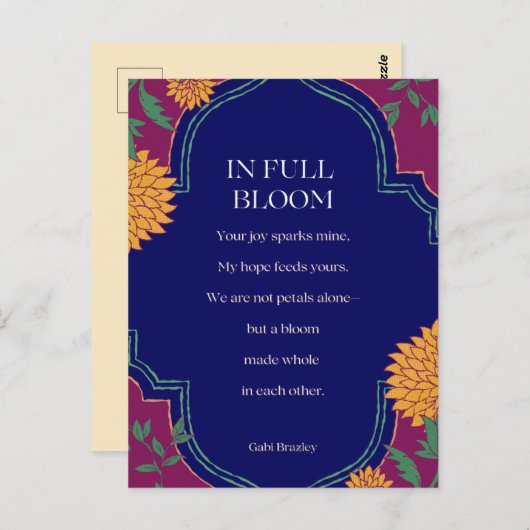 In Full Bloom Briefkaart (Voorkant / Achterkant)